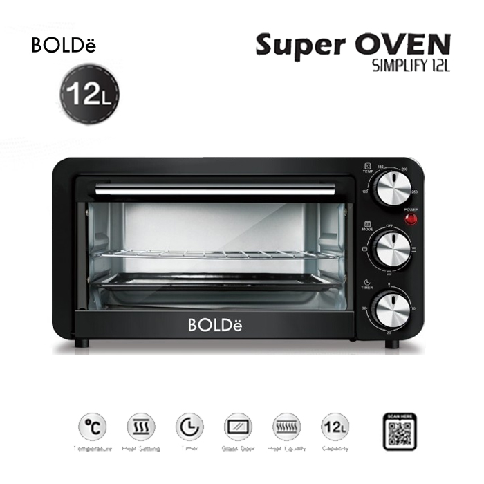 Bolde Super Oven Simplify 12 L - Hitam